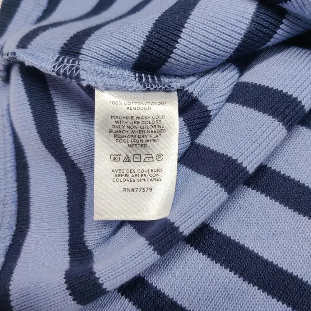 NWT Ann Taylor Weekend Collection Relaxed Sailor Striped Long Sleeve Top Large P - Picture 8 of 11